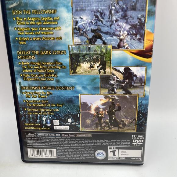 Lord of the Rings: The Two Towers (PS2, 2002) *CIB* - Tested - Picture 13 of 16